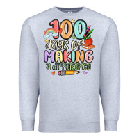 Heather Grey 100 days of making a difference Premium Sweatshirt - MaliasSmallBusiness