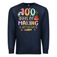 Navy 100 days of making a difference Premium Sweatshirt - MaliasSmallBusiness