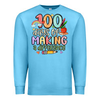 Ocean Blue 100 days of making a difference Premium Sweatshirt - MaliasSmallBusiness