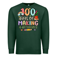 Sports Green 100 days of making a difference Premium Sweatshirt - MaliasSmallBusiness