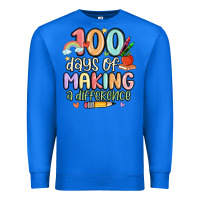 True Royal 100 days of making a difference Premium Sweatshirt - MaliasSmallBusiness
