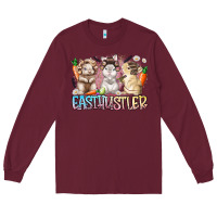 Burgundy east hustler Long Sleeve Tee - RacoonDesign