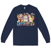 Navy east hustler Long Sleeve Tee - RacoonDesign