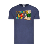 Vintage Denim coffee teach repeat Vintage Tee - texasbilliewilder