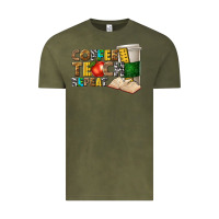 Vintage Olive coffee teach repeat Vintage Tee - texasbilliewilder