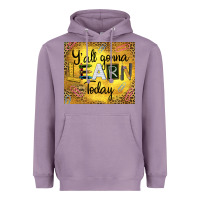 Lavender Western Y'all Gonna Learn Today Heavyweight Hoodie - LillyAllenDesigns