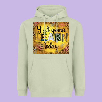 Western Y'all Gonna Learn Today Heavyweight Hoodie Designed By Lillyallendesigns