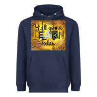 Navy Western Y'all Gonna Learn Today Heavyweight Hoodie - LillyAllenDesigns