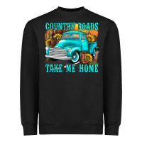 Black country roads take me home western Heavyweight Sweatshirt - texasbilliewilder