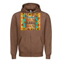 Chestnut Thankful mama mama mama Zipper Hoodie - Artiststas