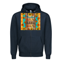 Navy Thankful mama mama mama Zipper Hoodie - Artiststas
