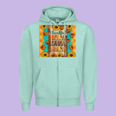 Thankful Mama Mama Mama Zipper Hoodie Designed By Artiststas