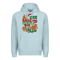 Blue Mist The holidays are what you bake them Premium Hoodie - NancyCooperArtShop
