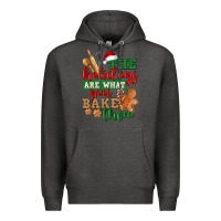 Charcoal Heather The holidays are what you bake them Premium Hoodie - NancyCooperArtShop