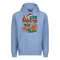 Colony Blue The holidays are what you bake them Premium Hoodie - NancyCooperArtShop