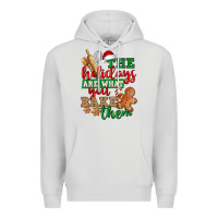 Dove Grey The holidays are what you bake them Premium Hoodie - NancyCooperArtShop