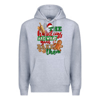 Heather Grey The holidays are what you bake them Premium Hoodie - NancyCooperArtShop