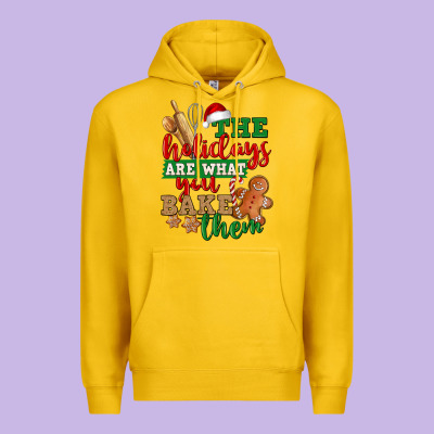 The Holidays Are What You Bake Them Premium Hoodie Designed By Nancycooperartshop