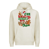Oatmeal Heather The holidays are what you bake them Premium Hoodie - NancyCooperArtShop