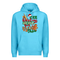 Ocean Blue The holidays are what you bake them Premium Hoodie - NancyCooperArtShop