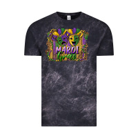 Cloud Black mardi gras mask with leopard background Vintage Tee - RanaPortraitStore