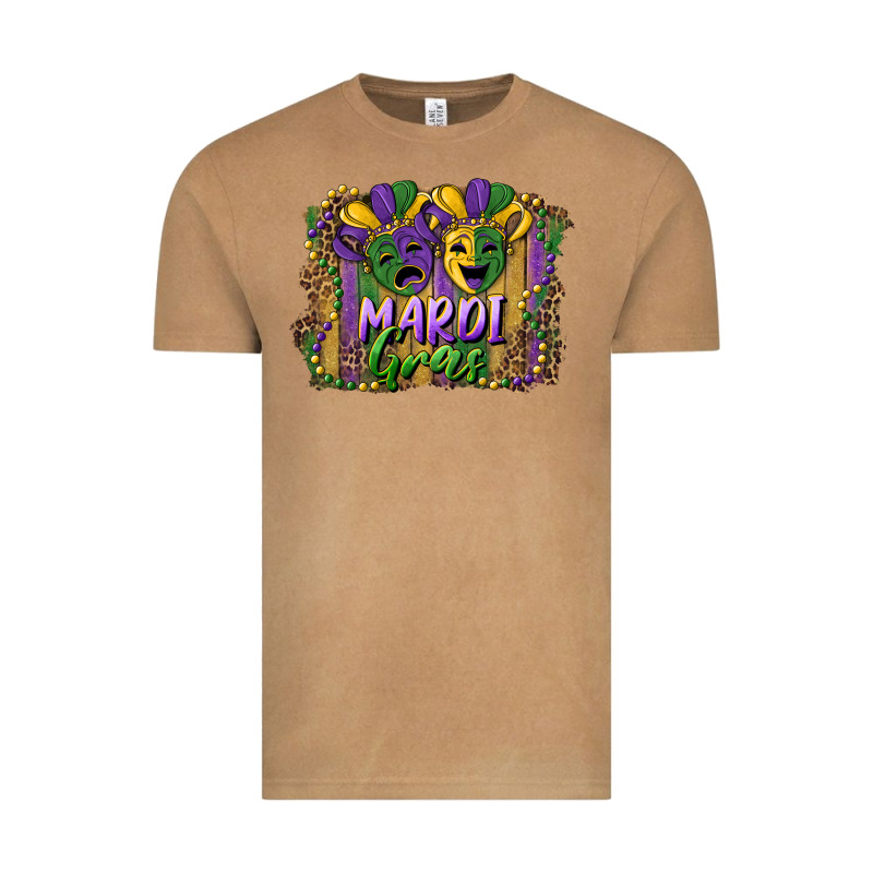 Mardi Gras Mask With Leopard Background Vintage Tee by RanaPortraitStore | Teevron