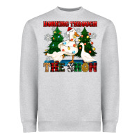 Heather Grey honking through the snow Heavyweight Sweatshirt - Zillion Design Studio