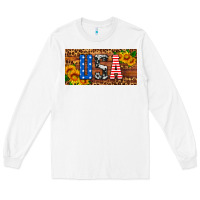 White usa sunflowers license plate Long Sleeve Tee - HRA Design Shop