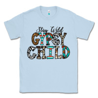 Dusty Blue stay wild gypsy child Classic Tee - CowhideDigitalArt