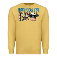 Antique Gold holy cow i'm bro Premium Sweatshirt - MaliasSmallBusiness