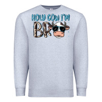 Heather Grey holy cow i'm bro Premium Sweatshirt - MaliasSmallBusiness