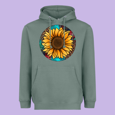 Sunflower Christmas Ornament Heavyweight Hoodie Designed By Jasminsmagicworld