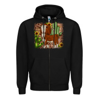 Black Hereford cactus sunflower Zipper Hoodie - JahusDesignShop