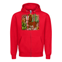 Red Hereford cactus sunflower Zipper Hoodie - JahusDesignShop