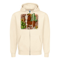 Sandshell Hereford cactus sunflower Zipper Hoodie - JahusDesignShop