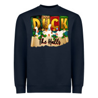 Navy christmas duck the halls Heavyweight Sweatshirt - Zillion Design Studio