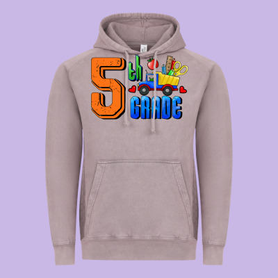 Fifth Grade Vintage Hoodie Designed By Ranaportraitstore