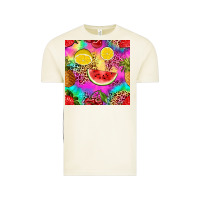 Vintage Arctic fruits leopard tie dye seamless pattern Vintage Tee - Zillion Design Studio