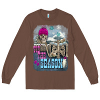 Chestnut Winter tis the season skeleton Long Sleeve Tee - FaDigitalArtStudio