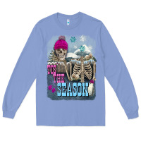 Colony Blue Winter tis the season skeleton Long Sleeve Tee - FaDigitalArtStudio