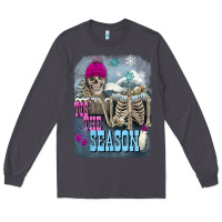Smoke Winter tis the season skeleton Long Sleeve Tee - FaDigitalArtStudio
