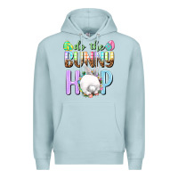 Blue Mist Do the bunny hop Premium Hoodie - NancyCooperArtShop