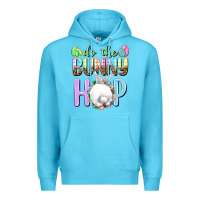 Ocean Blue Do the bunny hop Premium Hoodie - NancyCooperArtShop