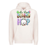 Pale Pink Do the bunny hop Premium Hoodie - NancyCooperArtShop