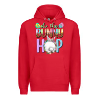 Red Do the bunny hop Premium Hoodie - NancyCooperArtShop
