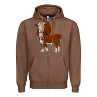 Chestnut hareford Zipper Hoodie - JahusDesignShop