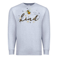 Heather Grey bee kind Premium Sweatshirt - MaliasSmallBusiness