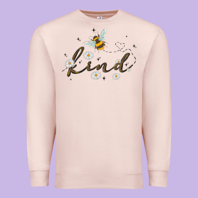 Bee Kind Premium Sweatshirt Designed By Maliassmallbusiness