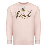 Pale Pink bee kind Premium Sweatshirt - MaliasSmallBusiness