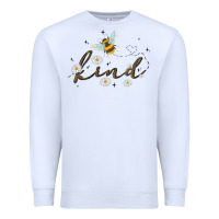 White bee kind Premium Sweatshirt - MaliasSmallBusiness
